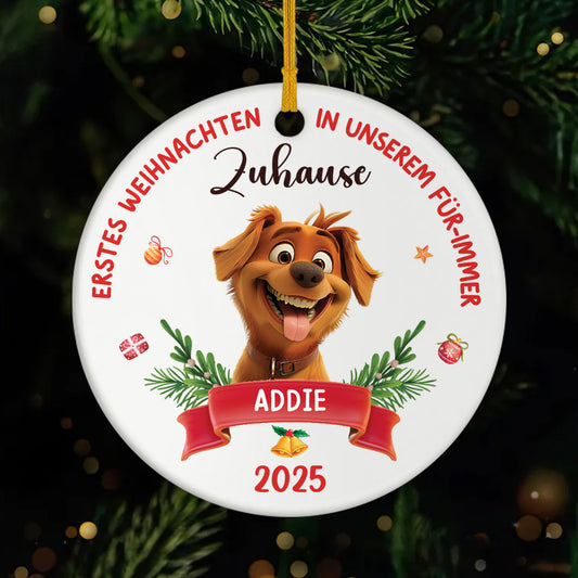 5362OGE1 erstes weihnachten in meinem fur immer zuhause personalisierter weihnachtsschmuck_ aus keramik hunde 5362O8VZC