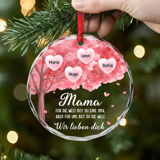 5374OGE2 fur die welt bist du eine mama personalisierte glas ornamente mama 5374O8ZZA