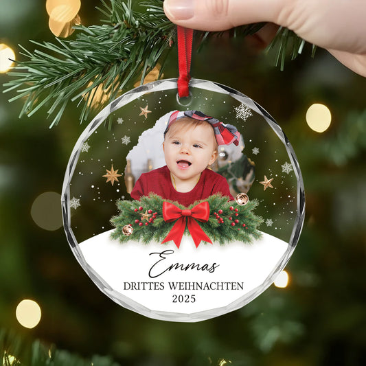5413OGE2 erstes weihnachten personalisierter weihnachtsschmuck_ aus glas baby mit foto 5413OKHQK