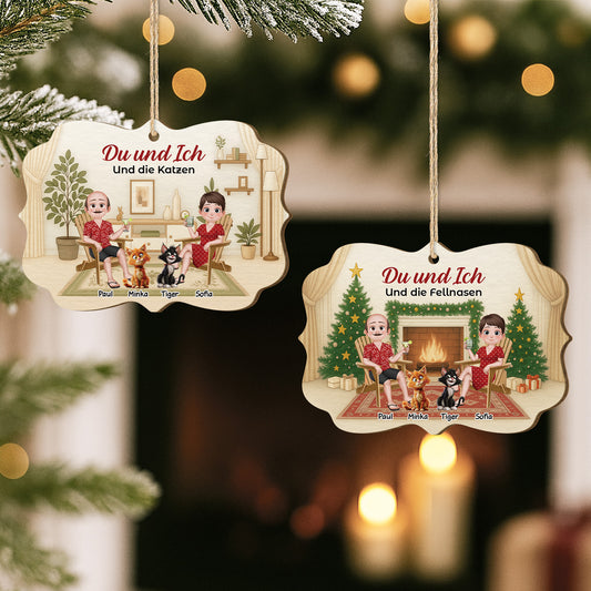 5418OGE2 du ich und die fellnasen personalisierte 1 schicht holz ornamente weihnachten paar haustier 5418O6LMG_99d65071 af00 4b8e 85f7 fbfd3bfb7b68