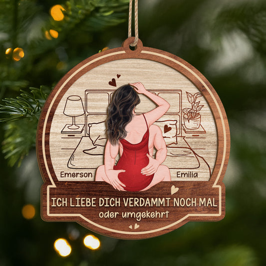 5419OGE1 verdammt ich liebe dich personalisierte 2 schicht holz ornamente paar 5419O6LQG