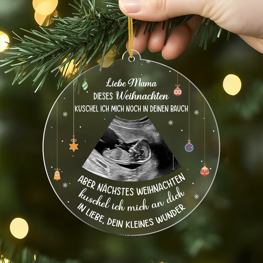 5428OGE2 mein erstes weihnachten_ personalisierter weihnachtsschmuck_ acryl mit foto werdende mama papa_ 5428OKU5B