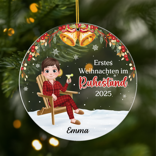 5429OGE1 erstes weihnachten im ruhestand personalisierter weihnachtsschmuck_ acryl rente 5429OKT0A