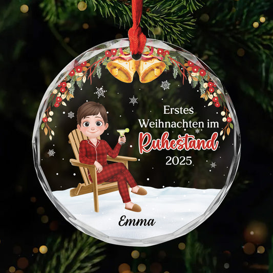 5429OGE1 erstes weihnachten im ruhestand personalisierter weihnachtsschmuck_ aus glas frauen 5429OKTMA