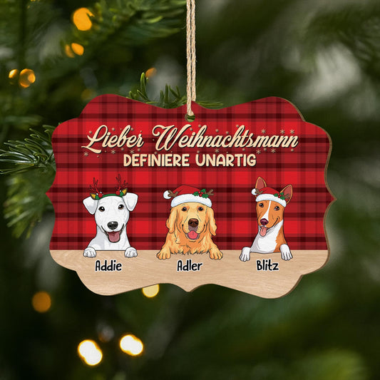 5434OGE1 lieber weihnachtsmann personalisierte 1 schicht holz ornamente weihnachten hund 5434OTLAC