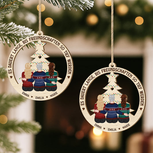 5435OGE2 tiefe freundschaften brauchen zeit personalisierte 1 schicht holz ornamente weihnachten beste freunde 5435O8LNF