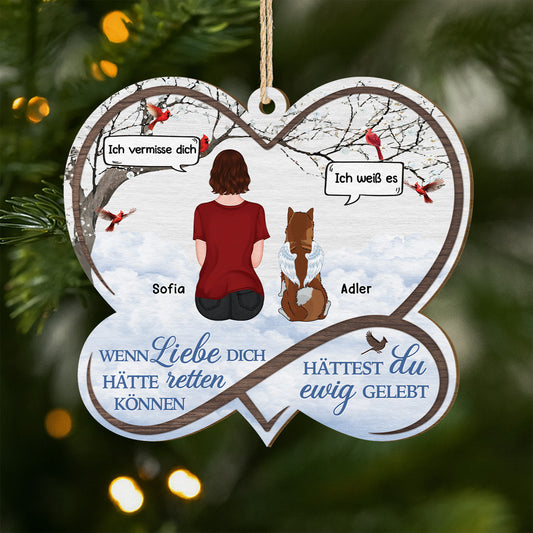 5445OGE1 spruche gedenken hund personalisierte 1 schicht holz ornamente 5445OKVZC