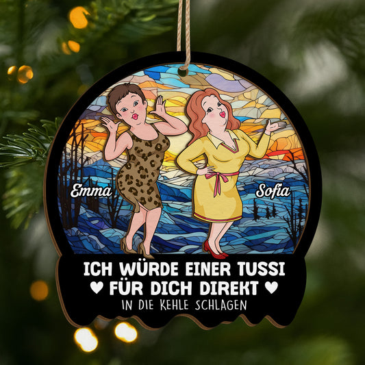 5446OGE1 ich wurde fur dich kampfen personalisierte 2 schicht holz ornamente weihnachten beste freunde 5446O8TTF