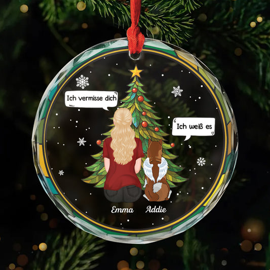 5452OGE1 ich vermisse dich personalisierter weihnachtsschmuck_ aus glas hunde zur erinnerung 5452OKQNC