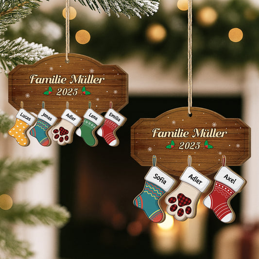 5454OGE2 familie weihnachtsstrumpf personalisierte 1 schicht holz ornamente weihnachten 5454OTQCI