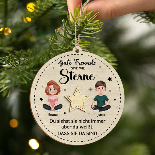 5457OGE2 spruche fur eine gute freundin_ personalisierte 2 schicht holz ornamente weihnachten beste freundinnen 5457OTHNF