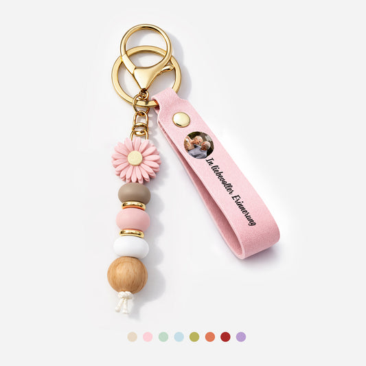 5482MGE1 in liebevoller erinnerung personalisierte paar geschenke uv druck daisy schlusselanhanger perlen 5482mjtpcg