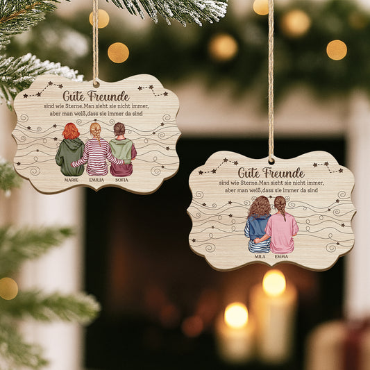5488OGE2 wahre freundschaft ist eine reise ohne ende personalisierte 1 schicht holz ornamente weihnachten beste freundinnen 5488OTYZF