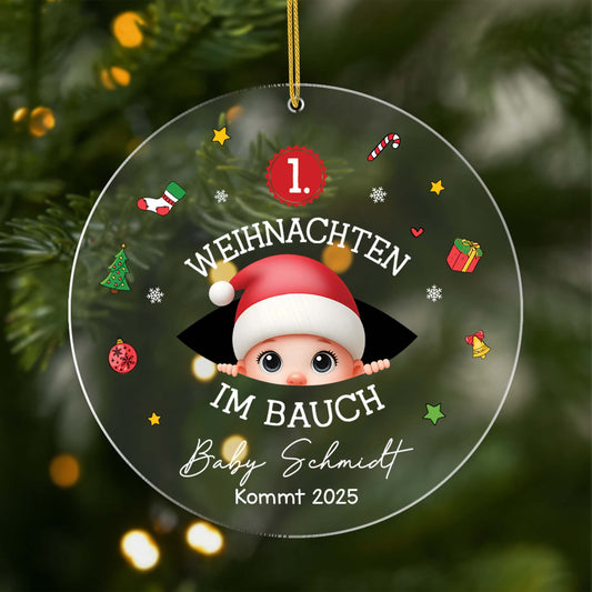 5492OGE1 erstes weihnachten im bauch personalisierter weihnachtsschmuck_ acryl baby mit foto 5492O6LTK