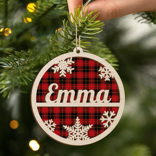 5496OGE2 schneeflocken mit namen personalisierte 1 schicht holz ornamente weihnachten 5496O6VAA