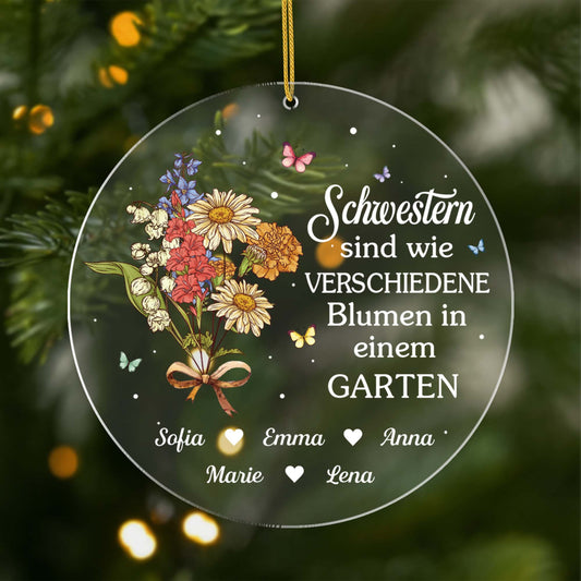 5497OGE1 schwestern sind wie verschiedene blumen personalisierter weihnachtsschmuck acryl beste freundinnen 5497O6QTA