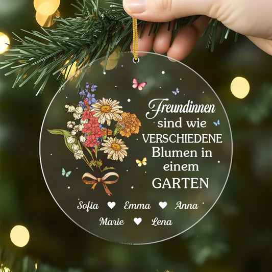 5497OGE2 schwestern sind wie verschiedene blumen personalisierter weihnachtsschmuck acryl beste freundinnen 5497O6QTA
