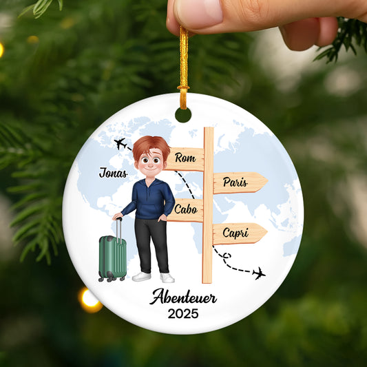 5515OGE2 abenteuer strassenschilder personalisierter weihnachtsschmuck_ aus keramik reise fur frauen 5515OKVNR