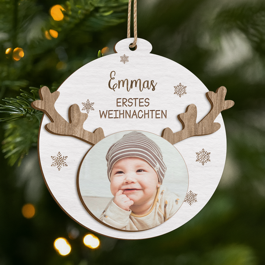 5518OGE1 erstes weihnachten personalisierte 2 schicht holz ornamente weihnachten baby mit foto 5518OKVCK_2ef22896 ab93 4148 8132 a8bfe26595e4