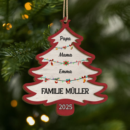 5527OGE1 tannenbaum mit namen personalisierte 2 schicht holz ornamente weihnachten familie 5527O3TNI
