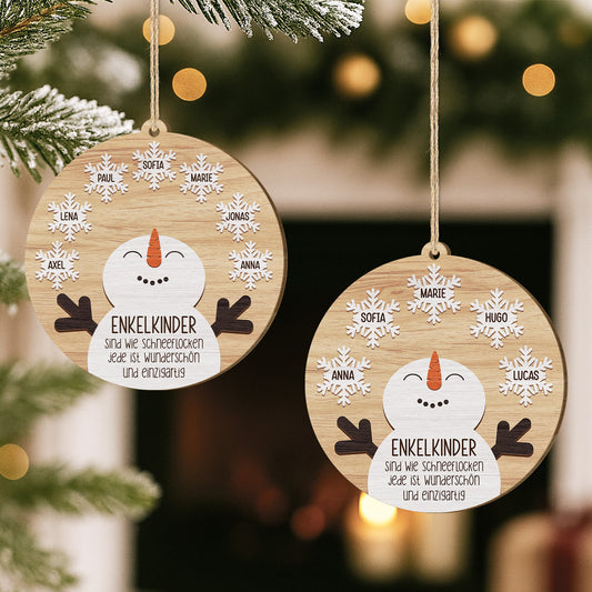 5535OGE2 enkelkinder sind wie schneeflocken personalisierte 1 schicht holz ornamente weihnachten familie 5535OTVZI