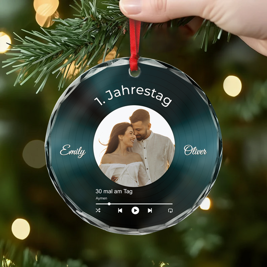 5549OGE2 10 jahrestag personalisierte glas ornamente paar mit foto musik 5549O5U5G_60f307c5 901e 4d37 bf76 393b404dd0e2