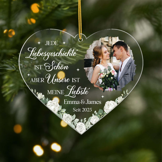 5564OGE1 jede liebesgeschichte ist schon personalisierte acryl ornamente paar zur hochzeit 5564O8TCG