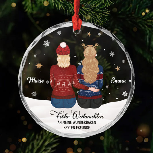 5568OGE1 frohe weihnachten personalisierter weihnachtsschmuck_ aus glas frauen 5568OK6NA