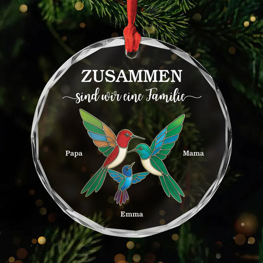 5578OGE1 familie vogel personalisierter weihnachtsschmuck_ aus glas familie 5578O6QNI