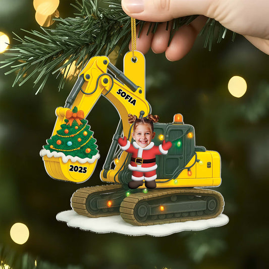 5590OGE2 kind mit traktor personalisierter weihnachtsschmuck_ aus acryl kinder mit gesicht 5590OKTCK