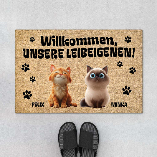 5610DGE1 willkommen meine leibeigenen fussmatte katzen personalisiert 5610DTVAD