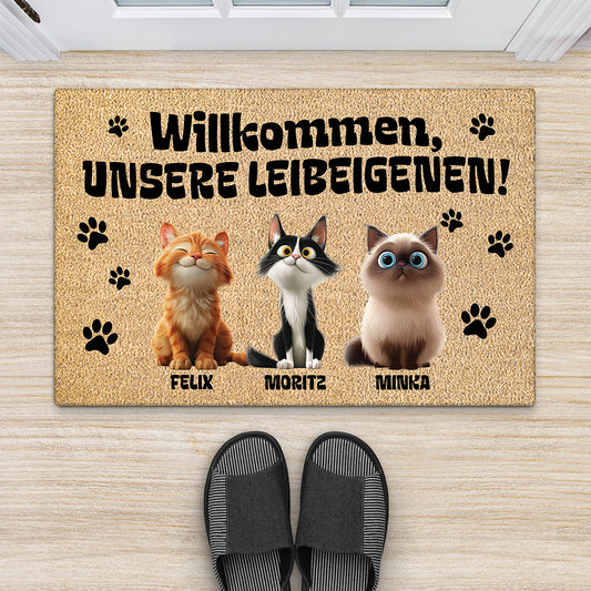 5610DGE2 willkommen meine leibeigenen fussmatte katzen personalisiert 5610DTVAD