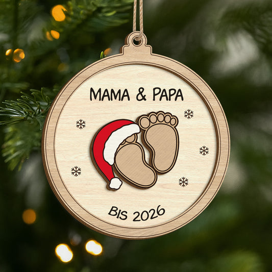 5612OGE1 fussabdruck baby bilder personalisierte 2 schicht holz ornamente werdende mama papa weihnachten 5612OKVCA