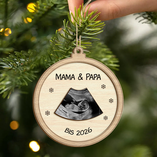 5612OGE2 fussabdruck baby bilder personalisierte 2 schicht holz ornamente werdende mama papa weihnachten 5612OKVCA