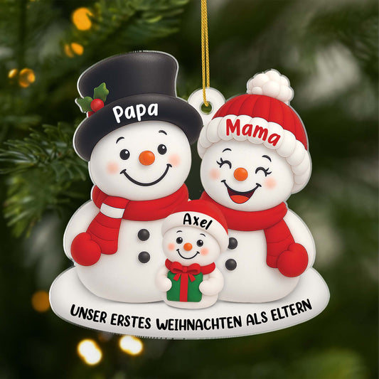 5621OGE1 3d druck effekt unser erstes weihnachten als eltern personalisierte weihnachtsschmuck aus acryl familie 5621OKVAI