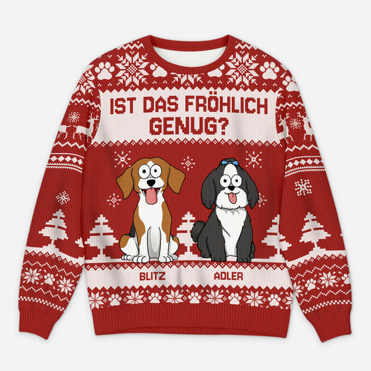 5634WGE1 ist das frohlich genug lustiger weihnachtspullover hund personalisiert_ 5634W8YZC