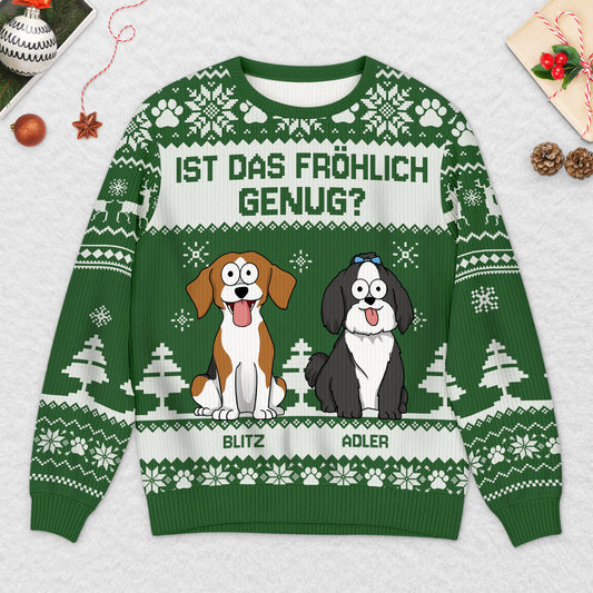 5634WGE2 ist das frohlich genug lustiger weihnachtspullover hund personalisiert_ 5634W8YZC