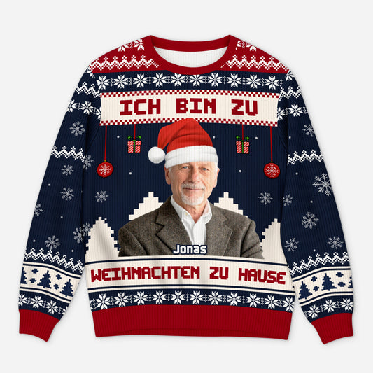 5637WGE1 ich bin zu weihnachten zu hause personalisierter weihnachtspullover_ mit foto 5637W8VTB