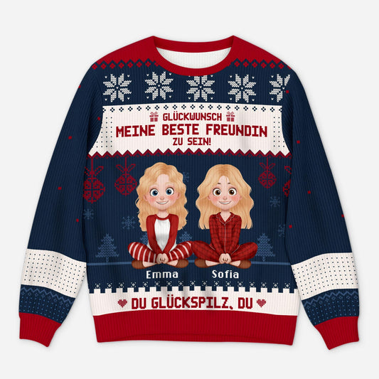 5638WGE1 du gluckspilz personalisierter weihnachtspullover_ beste freunde 5638W8VAF