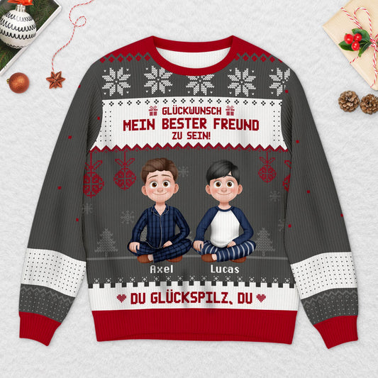 5638WGE2 du gluckspilz personalisierter weihnachtspullover_ beste freunde 5638W8VAF