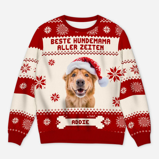 5643WGE1 hundepapa hundemama lustiger weihnachtspullover personalisiert_ mit foto 5643WTHAC