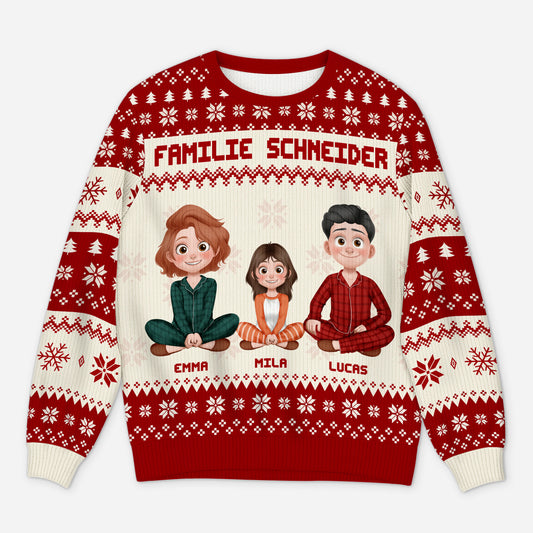 5645WGE1 die familie weihnachtspullover familie personalisiert_ 5645W3TTI