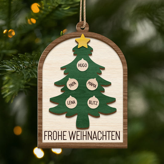 5654OGE1 frohe weihnachten personalisierte 2 schicht holz ornamente weihnachten familie 5654OKMZI