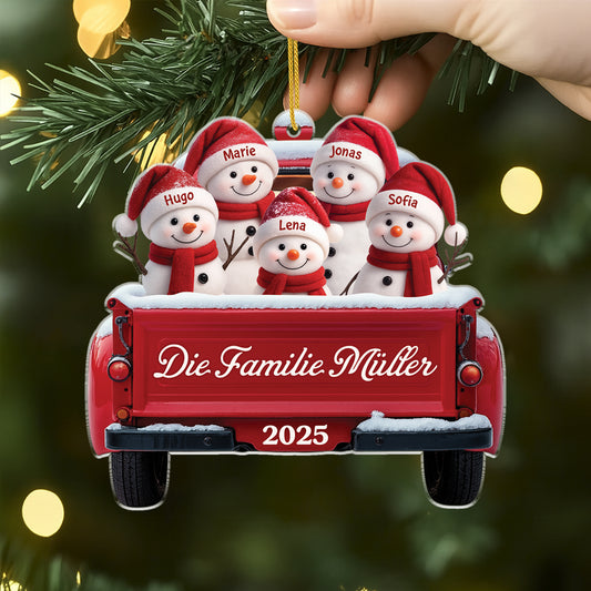 5659OGE2 schneemann familie personalisierter weihnachtsschmuck_ acryl 5659OTVZI