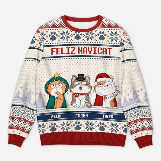 5666WGE1 meowy catmas weihnachtspullover katze personalisiert_ 5666W6TMD