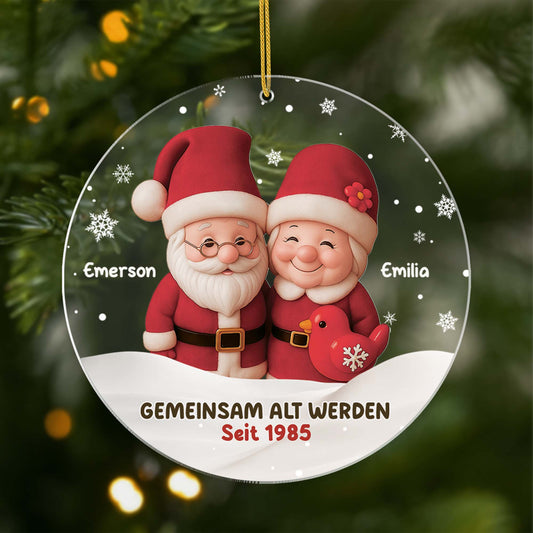 5679OGE1 3d druck effekt gemeinsam alt werden acryl weihnachtsschmuck personalisiert paar 5679OKL0G