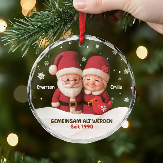 5679OGE2 3d druck effekt gemeinsam alt werden personalisierter weihnachtsschmuck glas paar 5679OKZQG