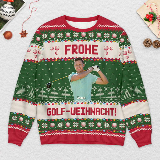 5689WGE2 frohe angler weihnacht weihnachtspullover personalisiert mit foto 5689W8QZB