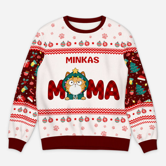 5727WGE1 katzenpapa katzenmama weihnachtspullover katze personalisiert_ 5727WTTZD