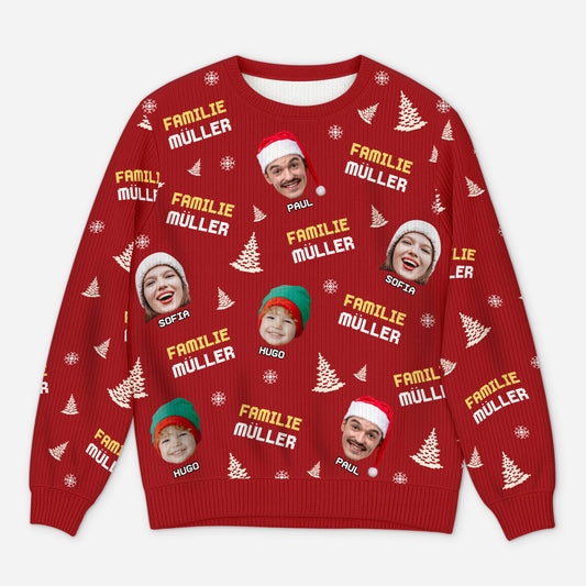 5743WGE1 familie mit gesicht lustiger weihnachtspullover familie personalisiert_ 5743WTMMI